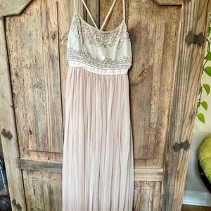 Needle & Thread Strappy Backless Tulle Embellished Maxi Dress